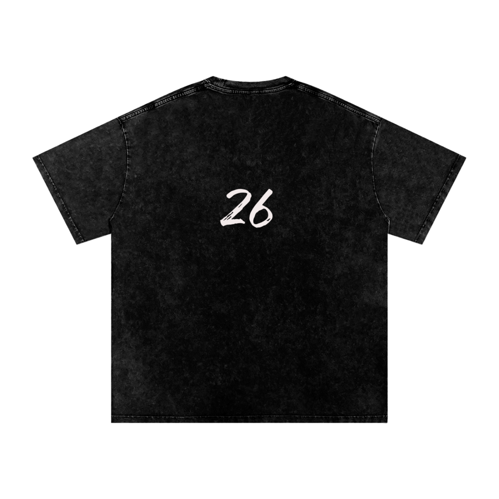 Snow Washed Oversized Cotton T-Shirt
